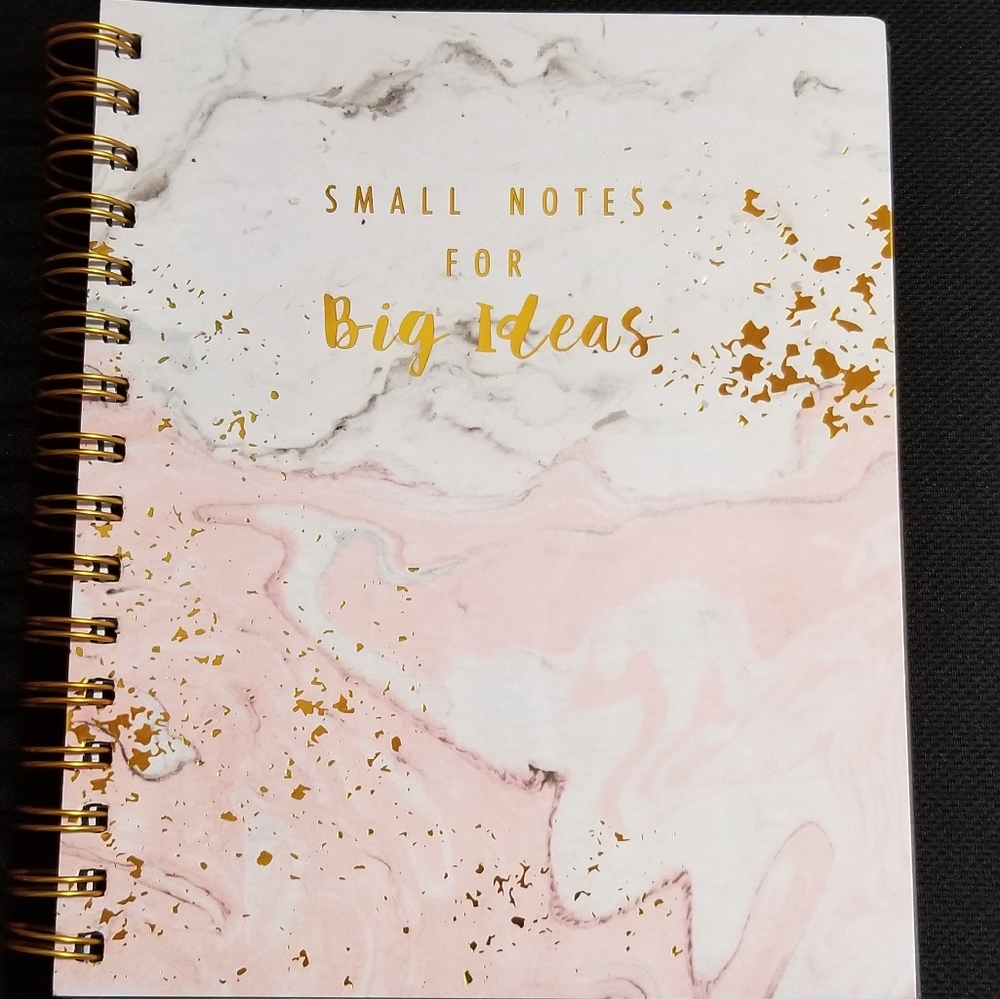 Marbled Pink Spiral Blank Daily Planner